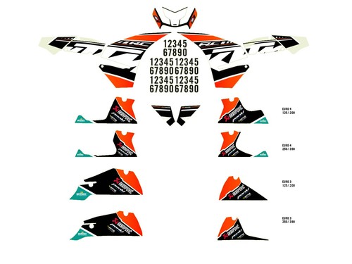 Ktm powerparts stickerkit - powerparts,